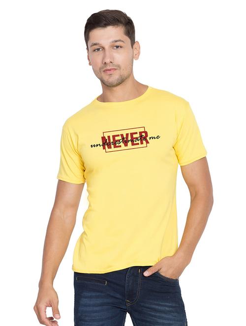 yellow cotton regular t-shirt - 18962713 - Very Small Image - 1
