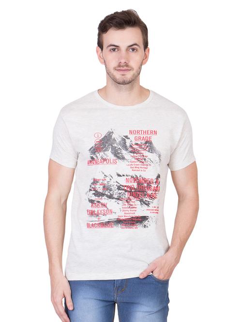 round neck printed regular t-shirt - 18963190 - Very Small Image - 1
