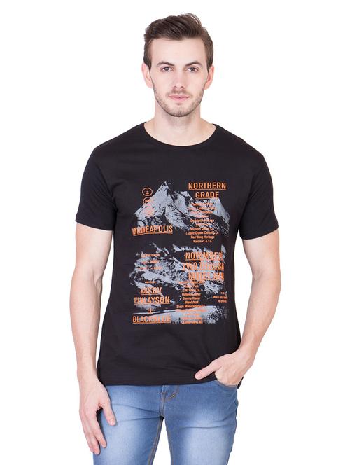 round neck chest printed t-shirt - 18963192 - Very Small Image - 1
