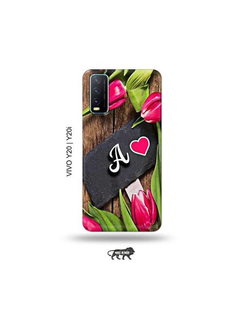 flower letter a back cover compatible with vivo y20, y20i, y20g, y20a, y12s, y12g - 18964153 - Very Small Image - 1
