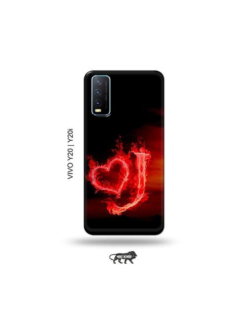 fire heart letter j back cover compatible with vivo y20, y20i, y20g, y20a, y12s, y12g - 18964190 - Very Small Image - 1