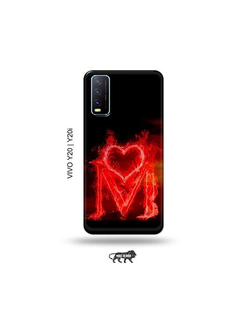 fire heart letter m back cover compatible with vivo y20, y20i, y20g, y20a, y12s, y12g - 18964193 - Very Small Image - 1