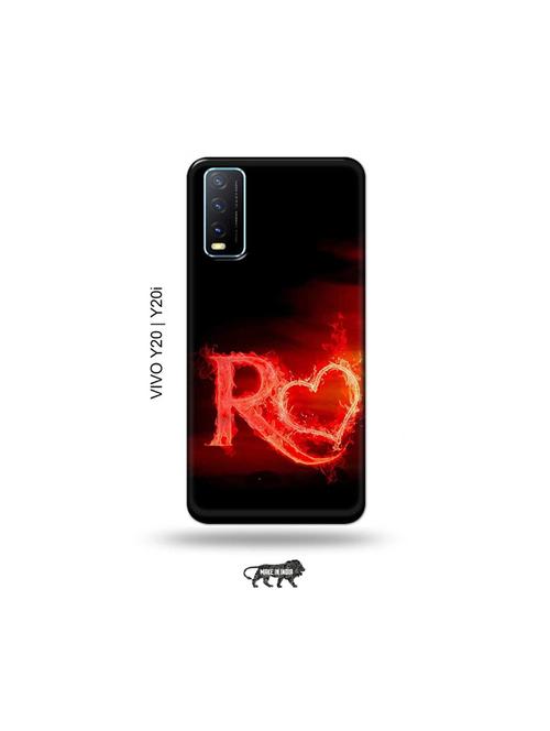 fire heart letter r back cover compatible with vivo y20, y20i, y20g, y20a, y12s, y12g - 18964198 - Very Small Image - 1