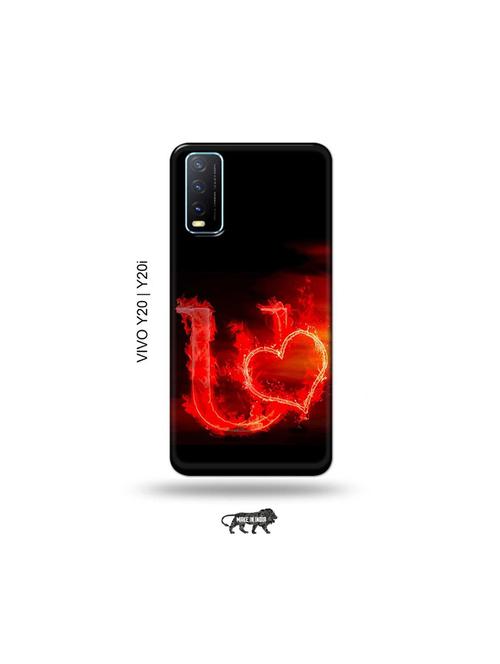 fire heart letter u back cover compatible with vivo y20, y20i, y20g, y20a, y12s, y12g - 18964201 - Very Small Image - 1