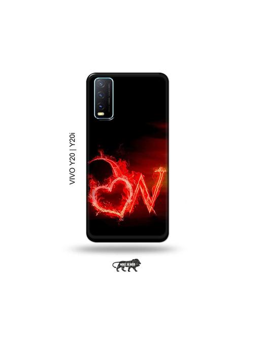 fire heart letter w back cover compatible with vivo y20, y20i, y20g, y20a, y12s, y12g - 18964203 - Very Small Image - 1
