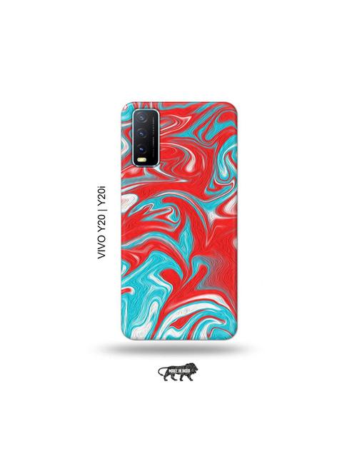 messy blue red back cover compatible with vivo y20, y20i, y20g, y20a, y12s, y12g - 18964302 - Very Small Image - 1