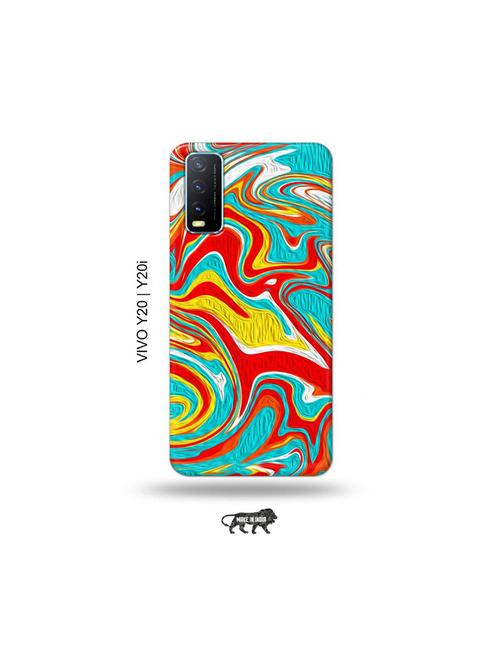 messy red yellow back cover compatible with vivo y20, y20i, y20g, y20a, y12s, y12g - 18964303 - Very Small Image - 1