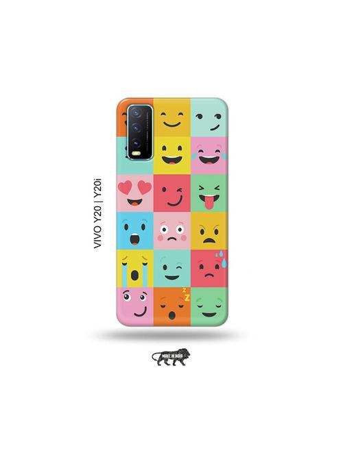 emojies back cover compatible with vivo y20, y20i, y20g, y20a, y12s, y12g - 18964455 - Very Small Image - 1