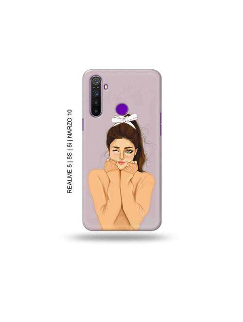 cozy girl back cover compatible with realme 5, realme 5s, realme 5i, realme narzo 10 - 18965065 - Very Small Image - 1
