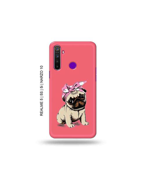 cute dog back cover compatible with realme 5, realme 5s, realme 5i, realme narzo 10 - 18965134 - Very Small Image - 1