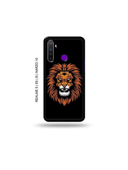 lions back cover compatible with realme 5, realme 5s, realme 5i, realme narzo 10 - 18965139 - Very Small Image - 1