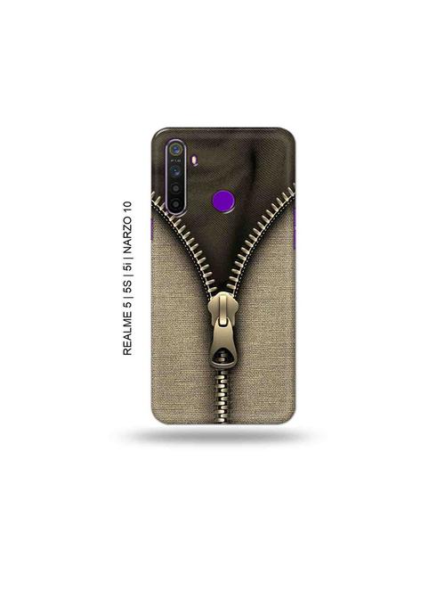 zipper back cover compatible with realme 5, realme 5s, realme 5i, realme narzo 10 - 18965165 - Very Small Image - 1