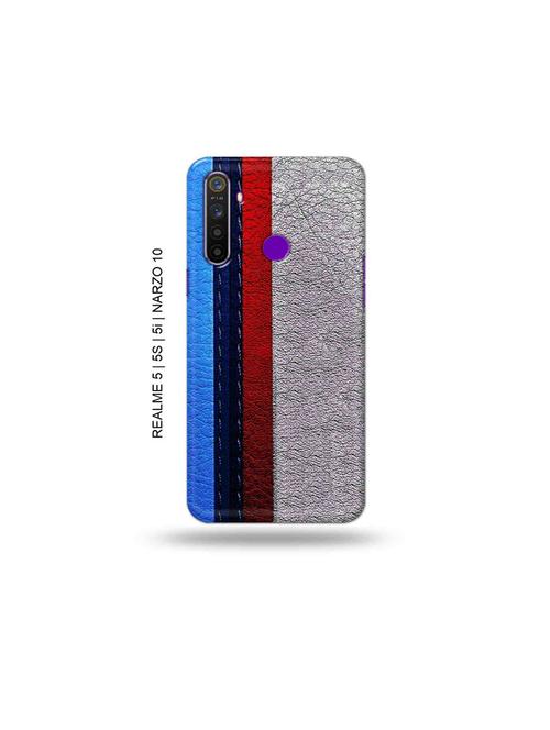 leather strips back cover compatible with realme 5, realme 5s, realme 5i, realme narzo 10 - 18965279 - Very Small Image - 1