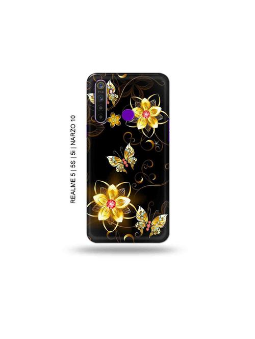 flowers back cover compatible with realme 5, realme 5s, realme 5i, realme narzo 10 - 18965315 - Very Small Image - 1