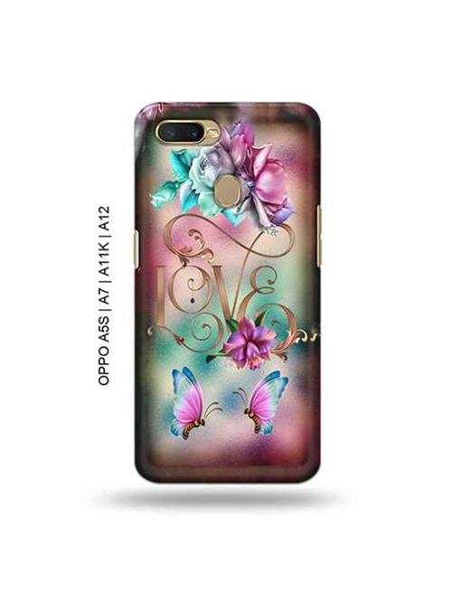 floral love back cover compatible with oppo a5s, oppo a7, oppo a11k, oppo a12 - 18966189 - Very Small Image - 1