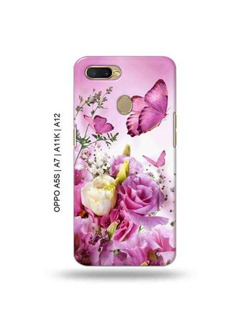 flowers back cover compatible with oppo a5s, oppo a7, oppo a11k, oppo a12 - 18966214 - Very Small Image - 1
