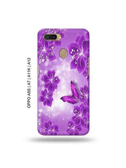 flowers back cover compatible with oppo a5s, oppo a7, oppo a11k, oppo a12 - 18966220 - Very Small Image - 1