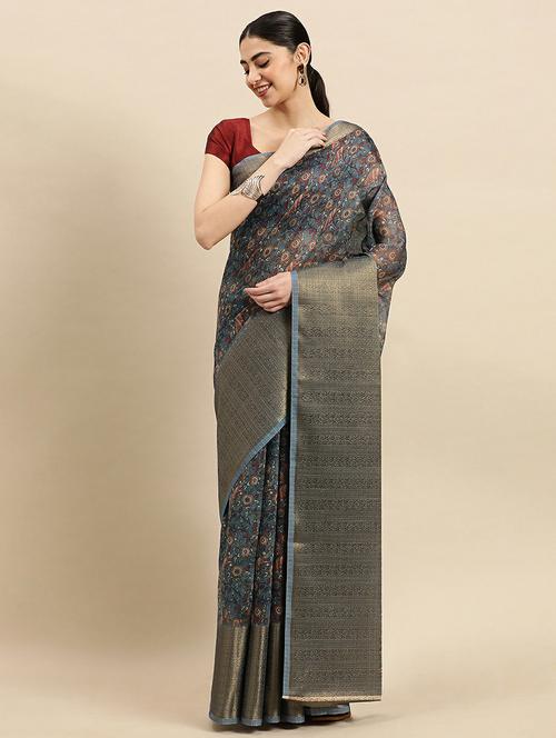 women's self design grey colored saree - 18968325 - Very Small Image - 1