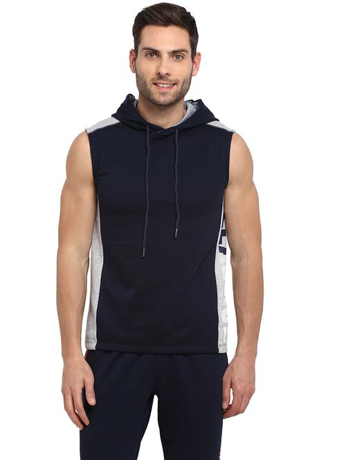 hooded color block casual jacket - 18968391 - Very Small Image - 1