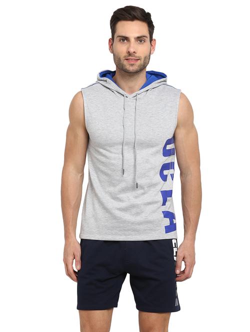 hooded printed casual jacket - 18968393 - Very Small Image - 1