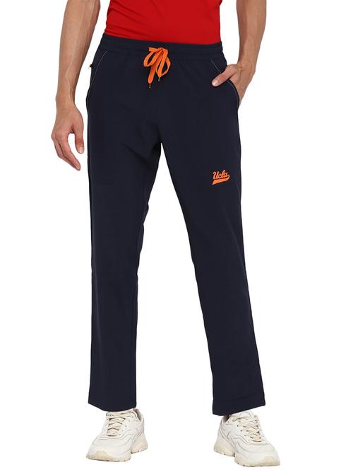 navy blue polyester ankle length track pant - 18968400 - Very Small Image - 1