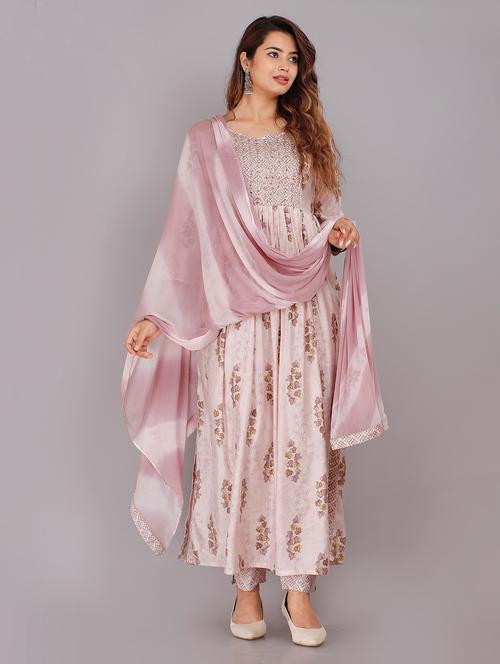 floral printed kurta pant set - 18968624 - Very Small Image - 1