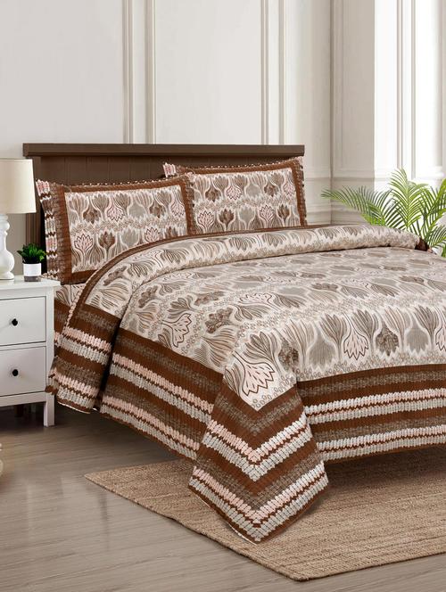texstylers pure cotton 100 x 108 inches jaipuri print king size bedsheets with 2 pillow covers - 18968765 - Very Small Image - 1