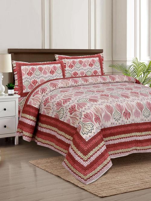 texstylers pure cotton 100 x 108 inches jaipuri print king size bedsheets with 2 pillow covers - 18968767 - Very Small Image - 1