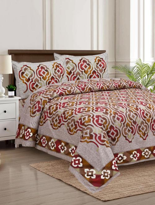 texstylers pure cotton 100 x 108 inches jaipuri print king size bedsheets with 2 pillow covers - 18968779 - Very Small Image - 1