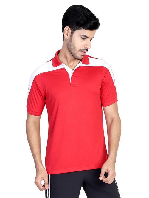 red color block t-shirt - 18968818 - Very Small Image - 1