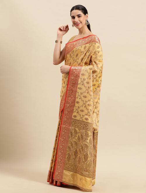 women's banarasi saree - 18969076 - Very Small Image - 1