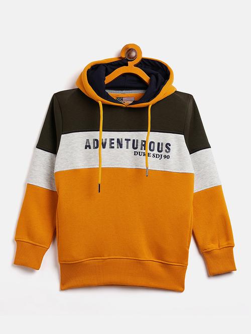 hooded neck color block sweatshirt - 18969307 - Very Small Image - 1