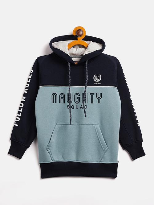 hooded neck color block sweatshirt - 18969309 - Very Small Image - 1