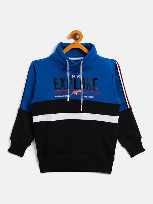 high neck color block sweatshirt - 18969325 - Very Small Image - 1