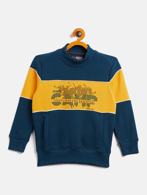 high neck color block sweatshirt - 18969327 - Very Small Image - 1