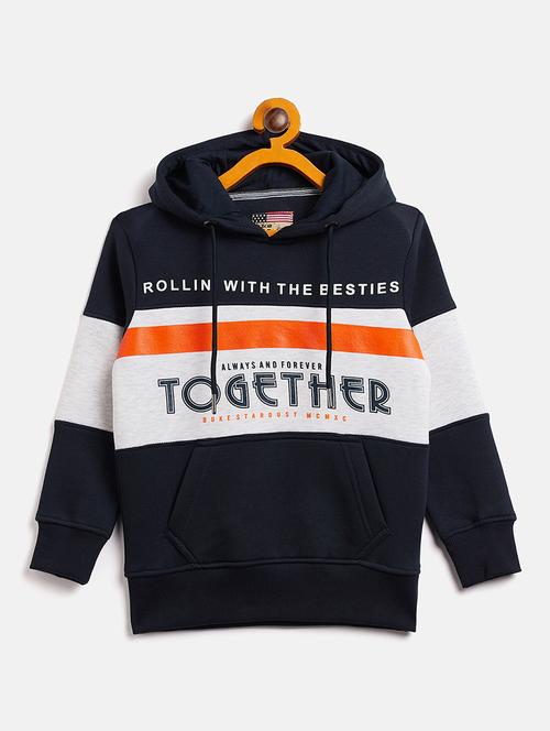 hooded neck color block sweatshirt - 18969328 - Very Small Image - 1