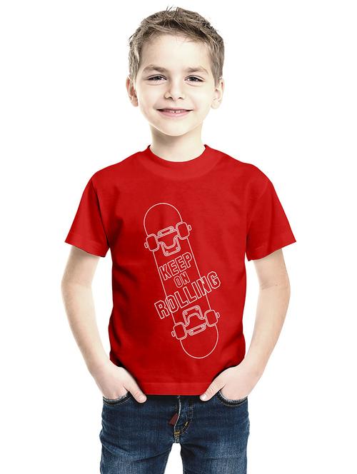 red cotton t-shirt - 18969609 - Very Small Image - 1