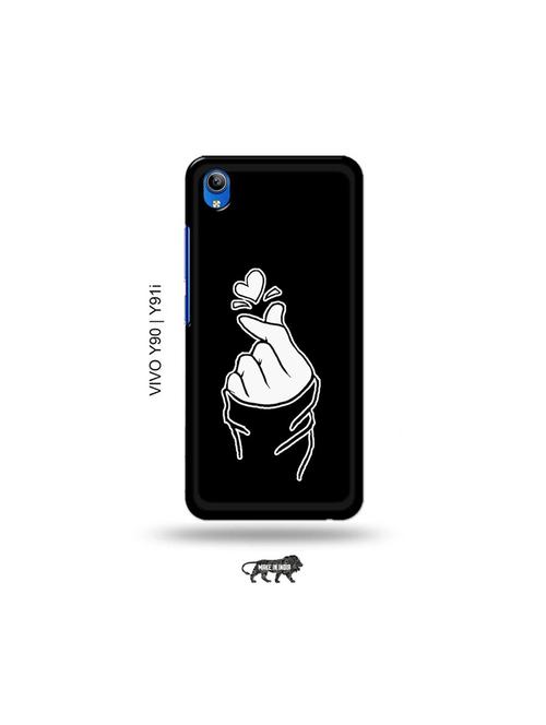 korean heart gesture black back cover compatible with vivo y90, vivo y91i - 18976391 - Very Small Image - 1