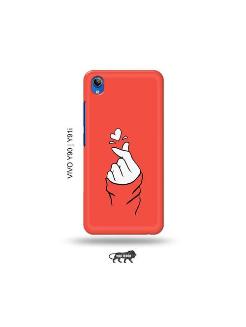 korean heart gesture pink back cover compatible with vivo y90, vivo y91i - 18976392 - Very Small Image - 1