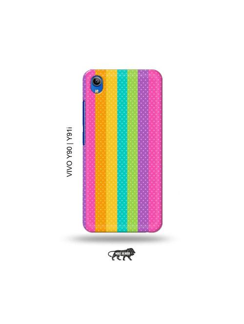 dotted rainbow back cover compatible with vivo y90, vivo y91i - 18976429 - Very Small Image - 1