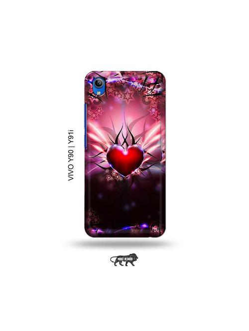 heart back cover compatible with vivo y90, vivo y91i - 18976511 - Very Small Image - 1