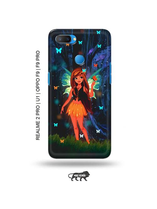 tweakymod designer printed hard case | butterfly girl back cover compatible with realme 2 pro, realme u1, oppo f9, oppo f9 pro - 18976703 - Very Small Image - 1