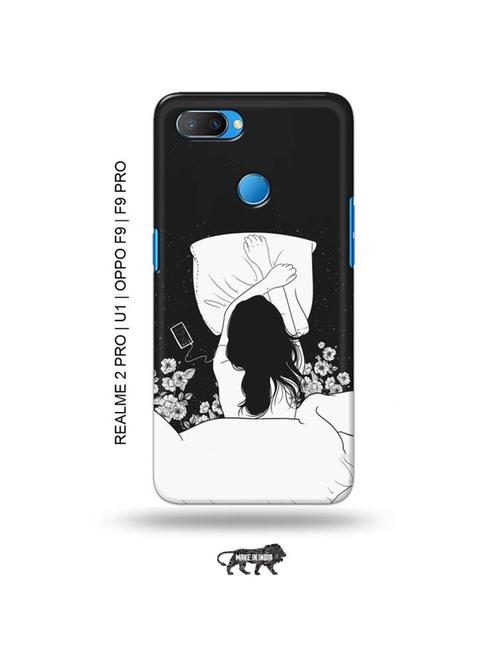 tweakymod designer printed hard case | sleepy girl back cover compatible with realme 2 pro, realme u1, oppo f9, oppo f9 pro - 18976711 - Very Small Image - 1