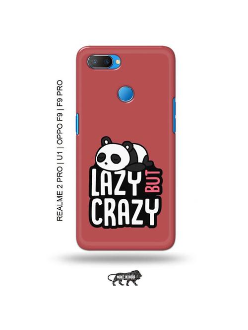 tweakymod designer printed hard case | crazy panda back cover compatible with realme 2 pro, realme u1, oppo f9, oppo f9 pro - 18976752 - Very Small Image - 1