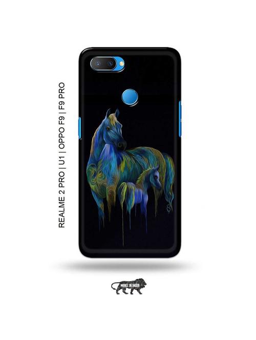 tweakymod designer printed hard case | horse back cover compatible with realme 2 pro, realme u1, oppo f9, oppo f9 pro - 18976764 - Very Small Image - 1