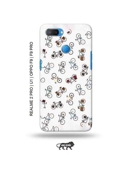 tweakymod designer printed hard case | cycle love back cover compatible with realme 2 pro, realme u1, oppo f9, oppo f9 pro - 18976796 - Very Small Image - 1