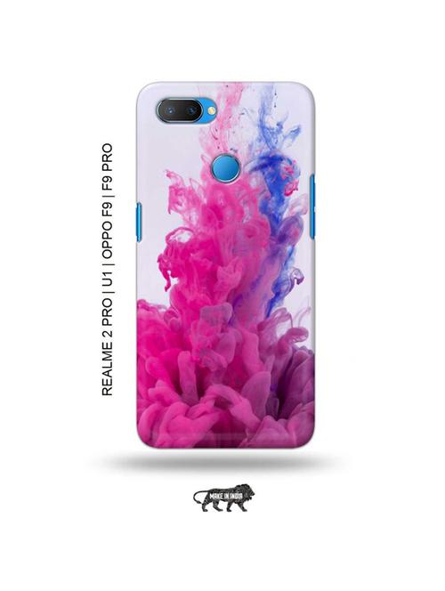 tweakymod designer printed hard case | water pink back cover compatible with realme 2 pro, realme u1, oppo f9, oppo f9 pro - 18976837 - Very Small Image - 1