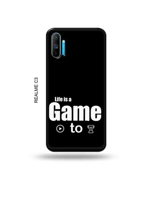 tweakymod designer printed hard case | life is a game paly to win back cover compatible with realme c3 - 18976986 - Very Small Image - 1