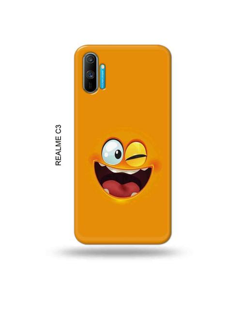 funny face orange back cover compatible with realme c3 - 18977089 - Very Small Image - 1