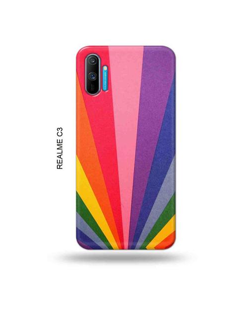 tweakymod designer printed hard case | rainbow strips back cover compatible with realme c3 - 18977095 - Very Small Image - 1